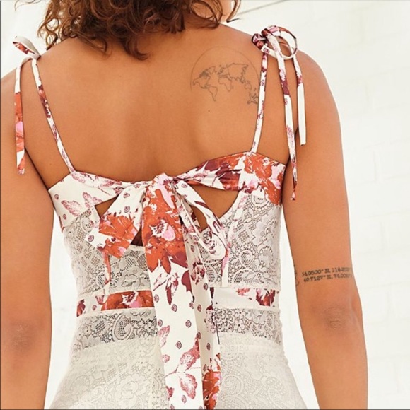 Free People Ivory Lace Romper Bike Shorts - Picture 4 of 7